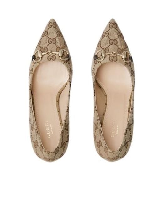 Gucci Metallic Horsebit Pumps