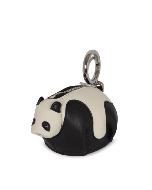 Loewe White Panda Key Bag for men