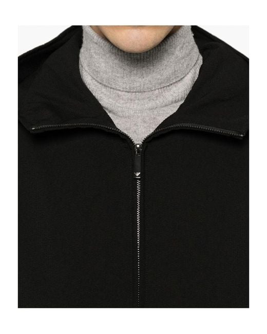 Emporio Armani Blue Blouson Jacket Seersucker With Down And Feather Padding for men