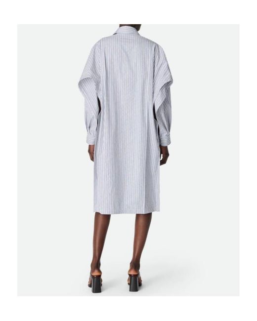 Bottega Veneta White Stripe Dress