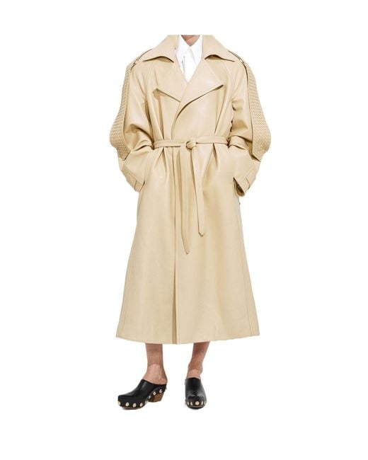 Bottega Veneta Natural Semi Shiny Leather Trench