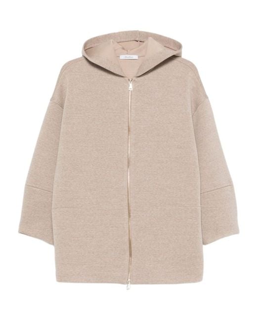 Max Mara Natural Hooded Zip Hoodie
