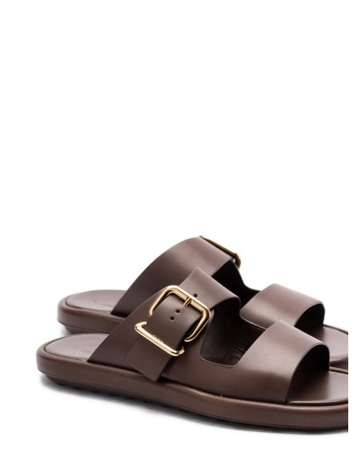 Tod's Brown Double-Strap Slides