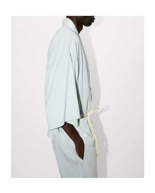 KENZO Blue Oversized Kimono Shirt for men