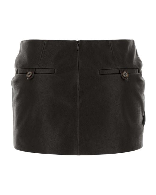 Magda Butrym Black Floral Detailed Mini Skirt