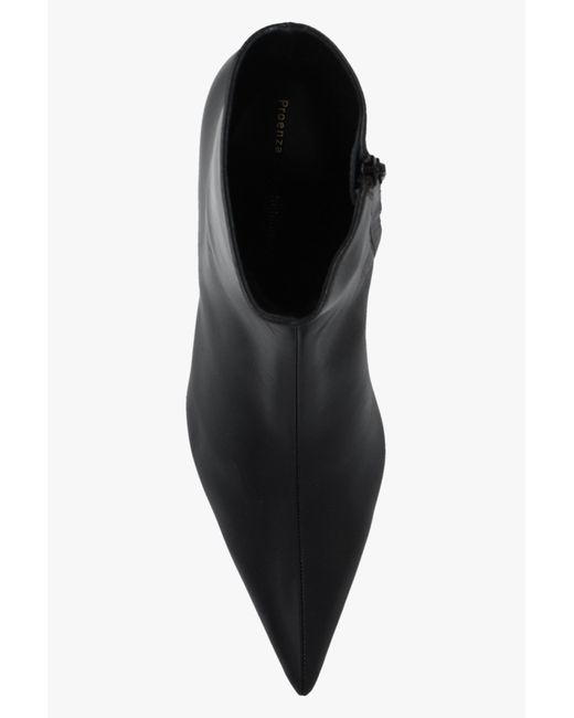 Proenza Schouler Black Spike Pointed-Toe Ankle Boots