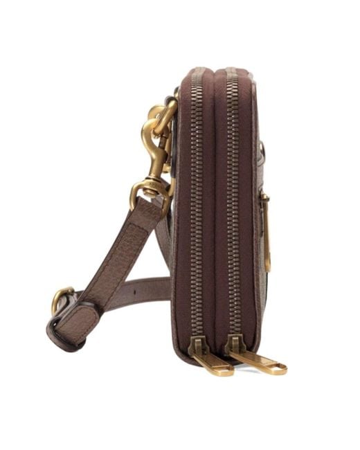 Gucci Brown Ophidia Series Small Backpacks for men