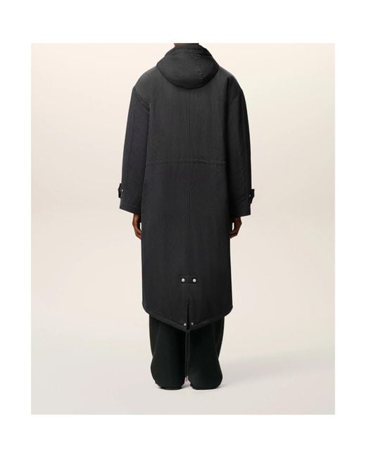 AMI Black Ami Alexandre Mattiussi Hooded Padded Parka for men