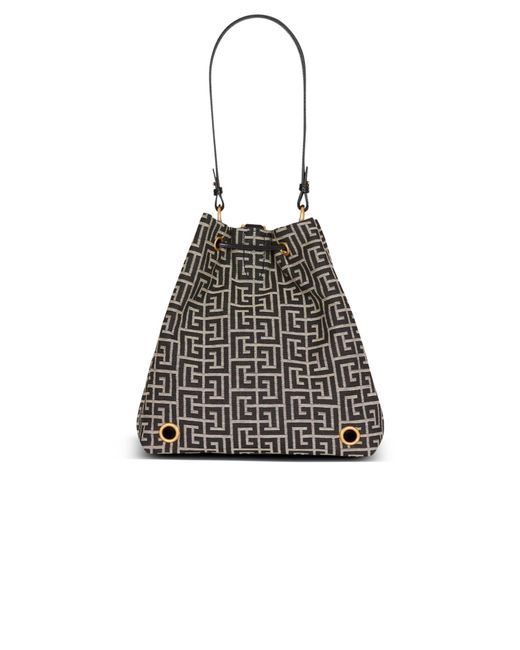 Balmain Black Pulse Monogram Jacquard Backpack