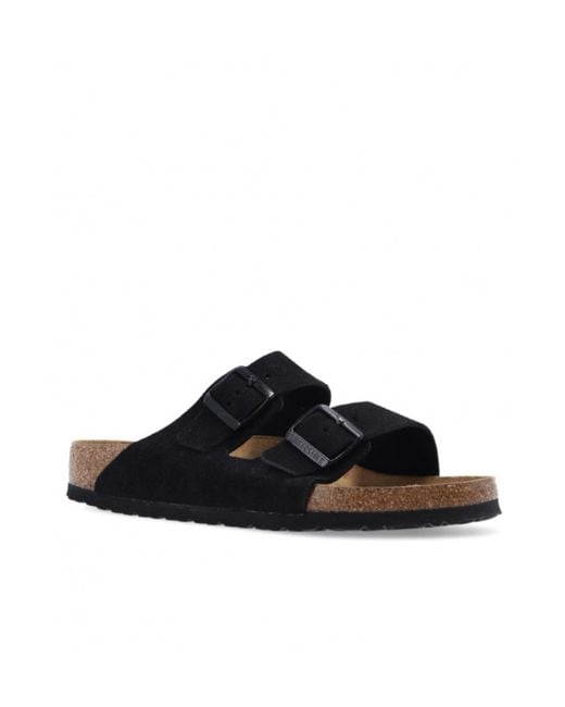 Birkenstock Black Arizona Suede Sandals for men