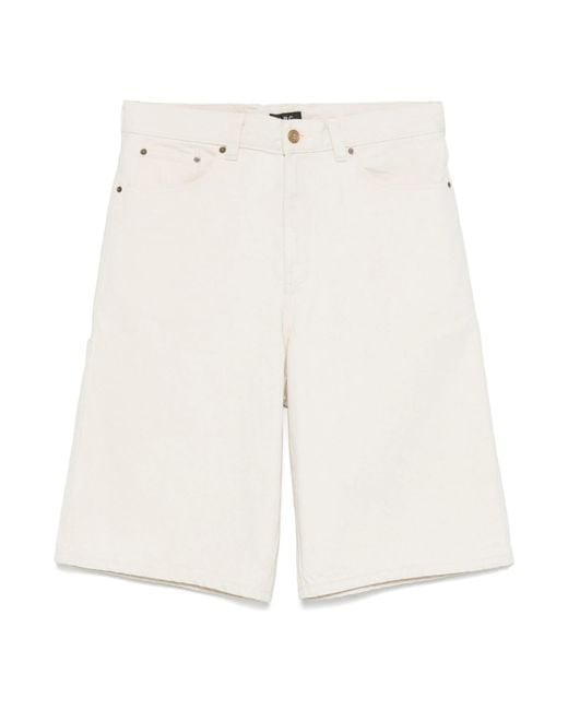 A.P.C. White Westland Straight Shorts for men