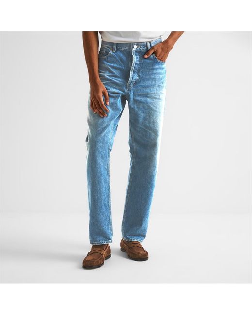 Saint Laurent Blue Straight Jeans for men