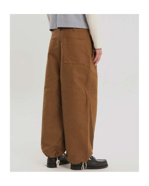 1989 STUDIO Brown Wide-Leg Cargo Pants for men