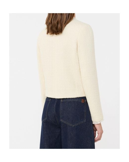 Weekend by Maxmara Natural Agami Single-Breasted Cropped Jacket