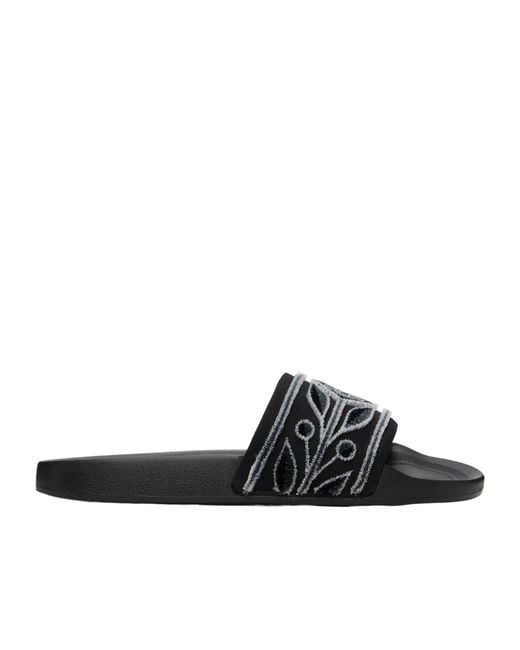 Casablanca Black Embroidery Slide Sandal for men