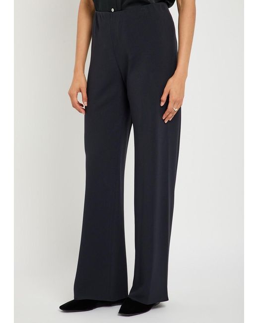 Vince Blue Crepe Straight-Leg Trousers