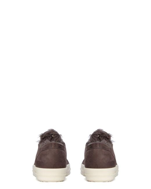 Rick Owens Brown Minimal Vintage Lace-Up Sneakers for men