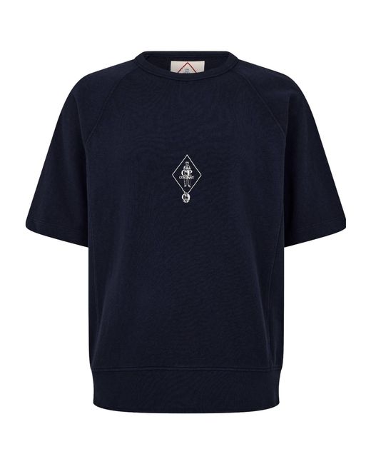C P Company Blue Logo Crew Neck T-Shirt for men