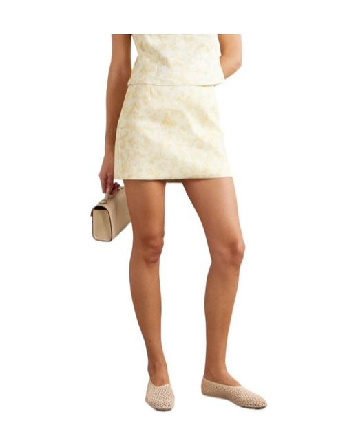 Posse Natural Isla Printed Mini Skirt