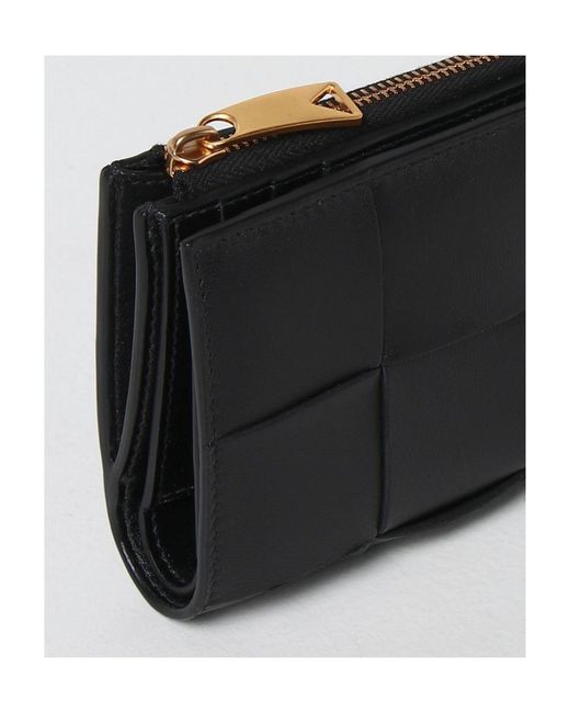 Bottega Veneta Black Intrecciato Leather Purse