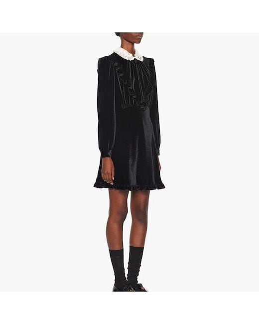 ワンピース Miu Miu Black Stain Long Dress Miu Miu Miu Miu Woman Black Stain Long Dress | luosophy
