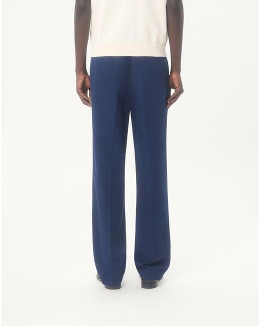 Valentino Blue Vlogo Signature Pleat Detailed Pants for men