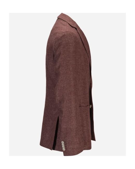 Boss Brown Single-Breasted Blazer for men