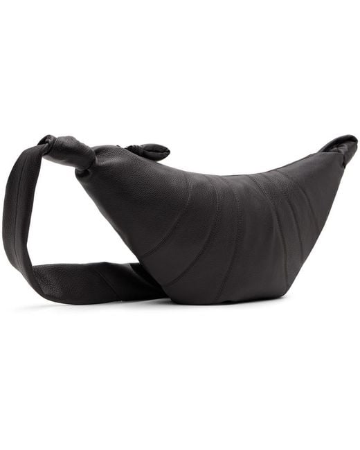 Lemaire Black Medium Croissant Crossbody Bag for men