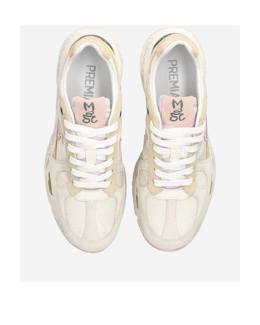Premiata Natural Lace Up Sneakers