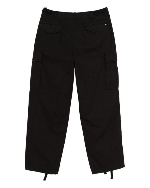 Stussy Black Casual Pants With Belt Loops for men