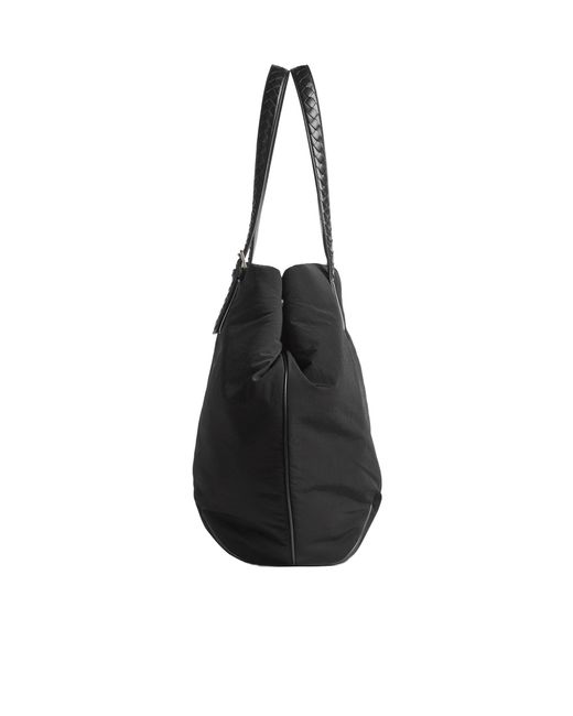 Bottega Veneta Black Logo Patch Tote Bag for men
