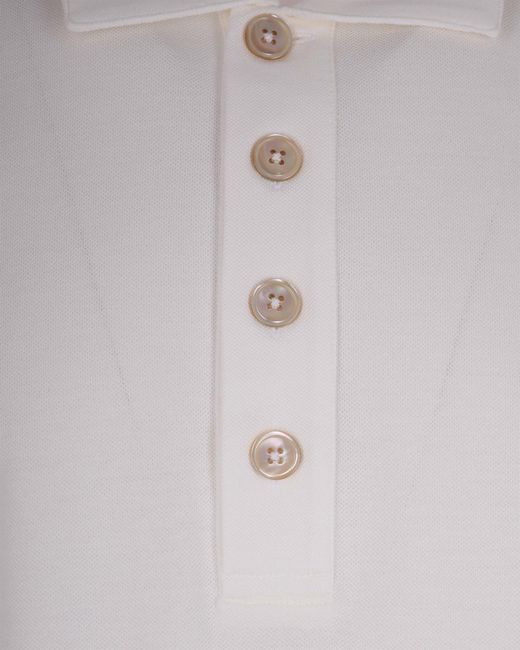 Eleventy White Straight Polo Shirt for men