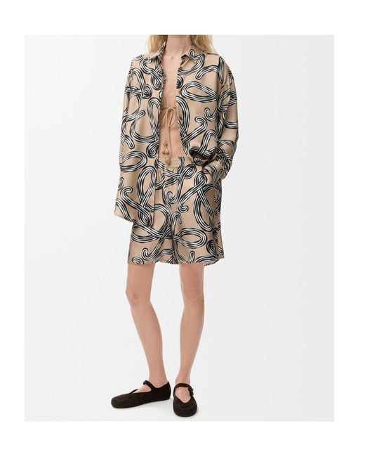Loewe White Anagram-Print Relaxed-Fit Shirt