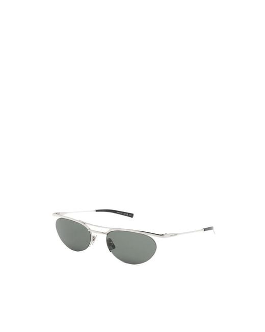 Saint Laurent White Eyewear Sl 862 Oval Frame Sunglasses
