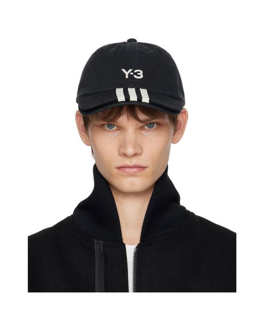 Y-3 Blue Striped Cap for men