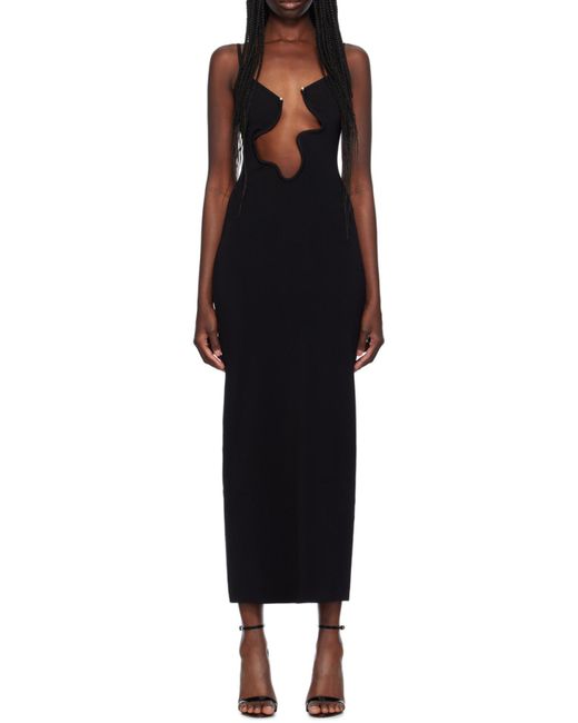 Christopher Esber Black Cutout Knitted Dress