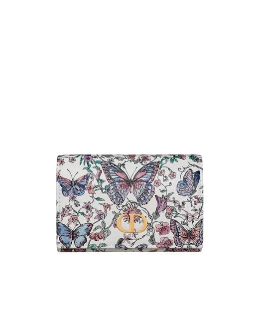 Dior White Caro Glycine Wallet