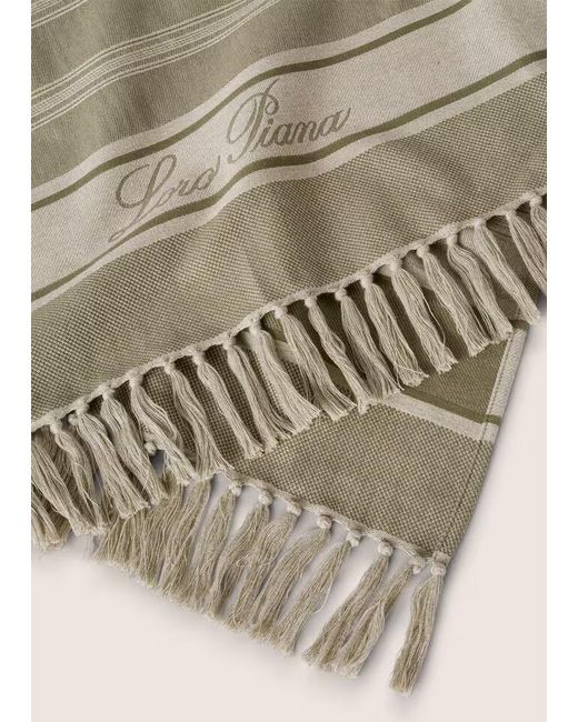 Loro Piana Natural Marina Logo Beach Towel