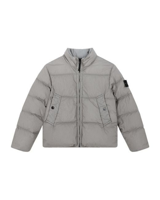 Stone Island Gray Junior Quilted Down Jacket