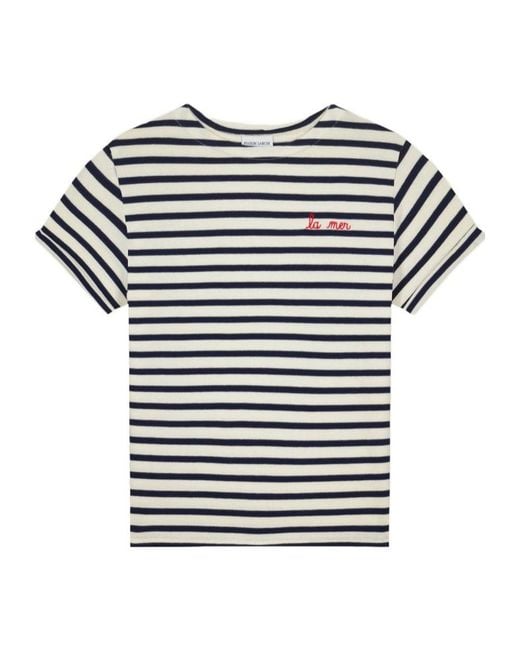 Maison Labiche Multicolor Striped Embroidered T-Shirt