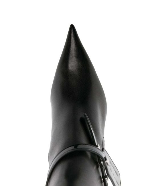 Off-White c/o Virgil Abloh Black Zip Tie Stiletto Boots