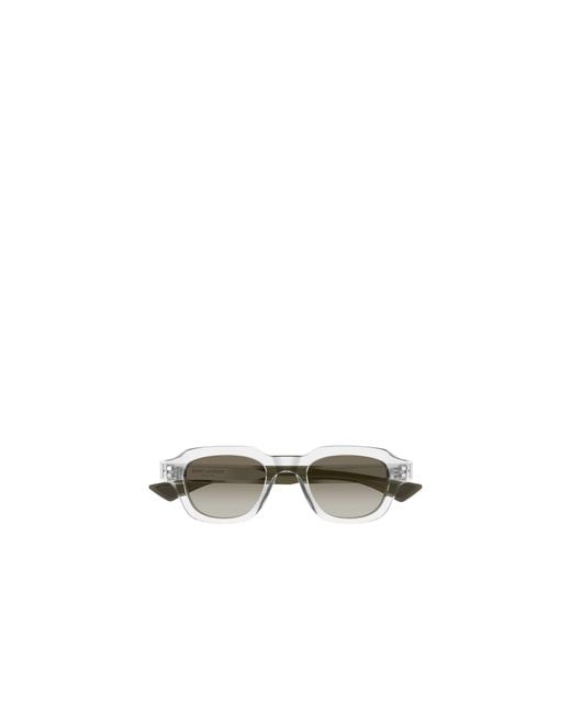 Saint Laurent White Eyewear Rectangular Frame Sunglasses for men