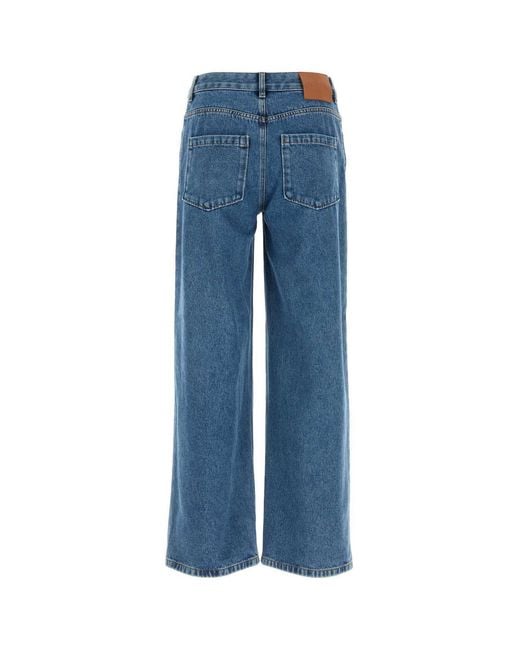 Loewe Blue Anagram Baggy Jeans