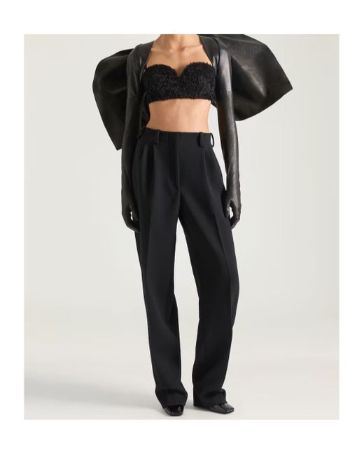 Givenchy Black Furry Cropped Top