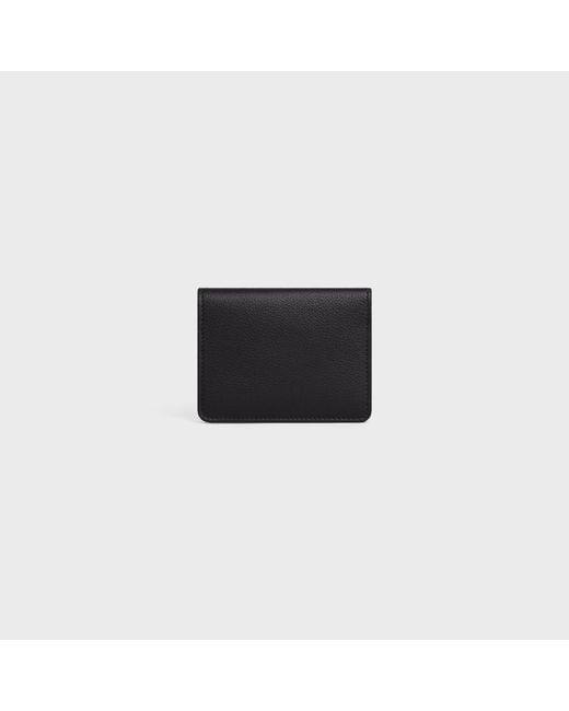 Céline Black Bi-Fold Card Holder Triomphe Stamp