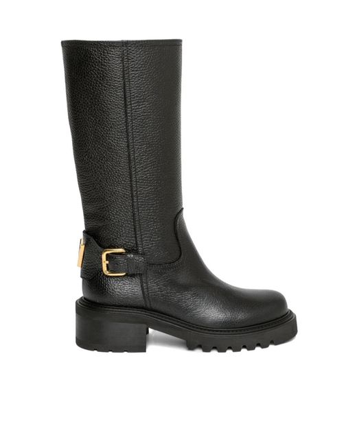 Via Roma 15 Black Leather Boots