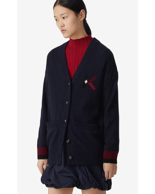 KENZO Blue K Logo Cardigan