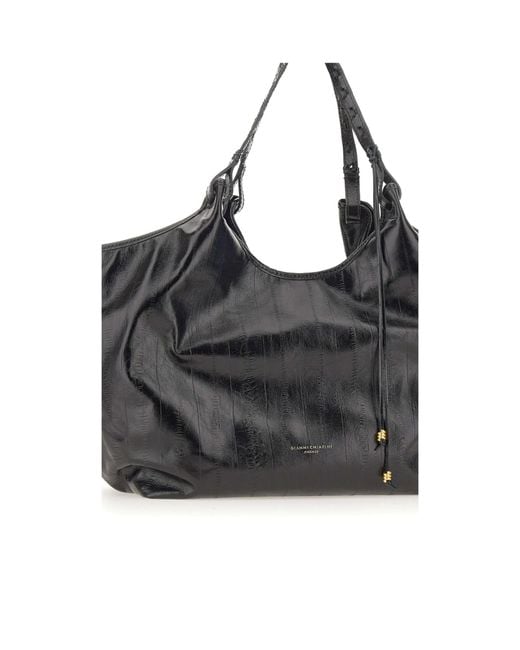 Gianni Chiarini Black Dua Large Shoulder Bag
