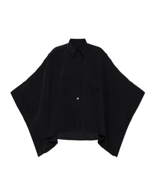 MM6 by Maison Margiela Black Loose Fit Pocket Detail Shirt