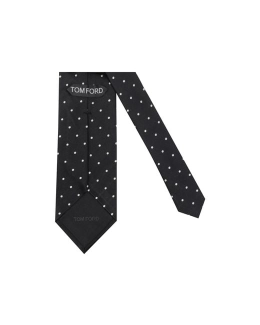 Tom Ford Black Dotted Tie for men